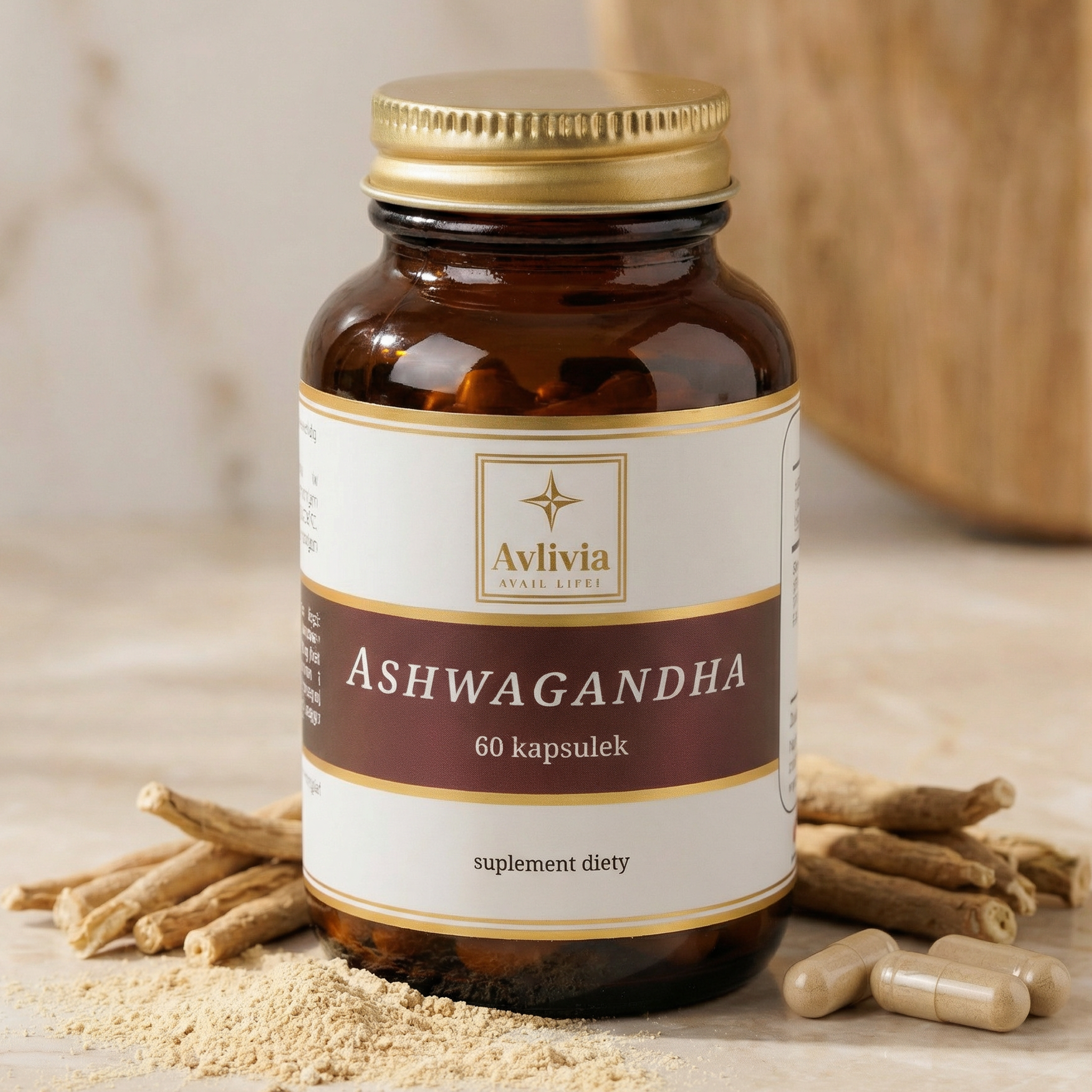 Opakowanie suplementu Ashwagandha Avlivia