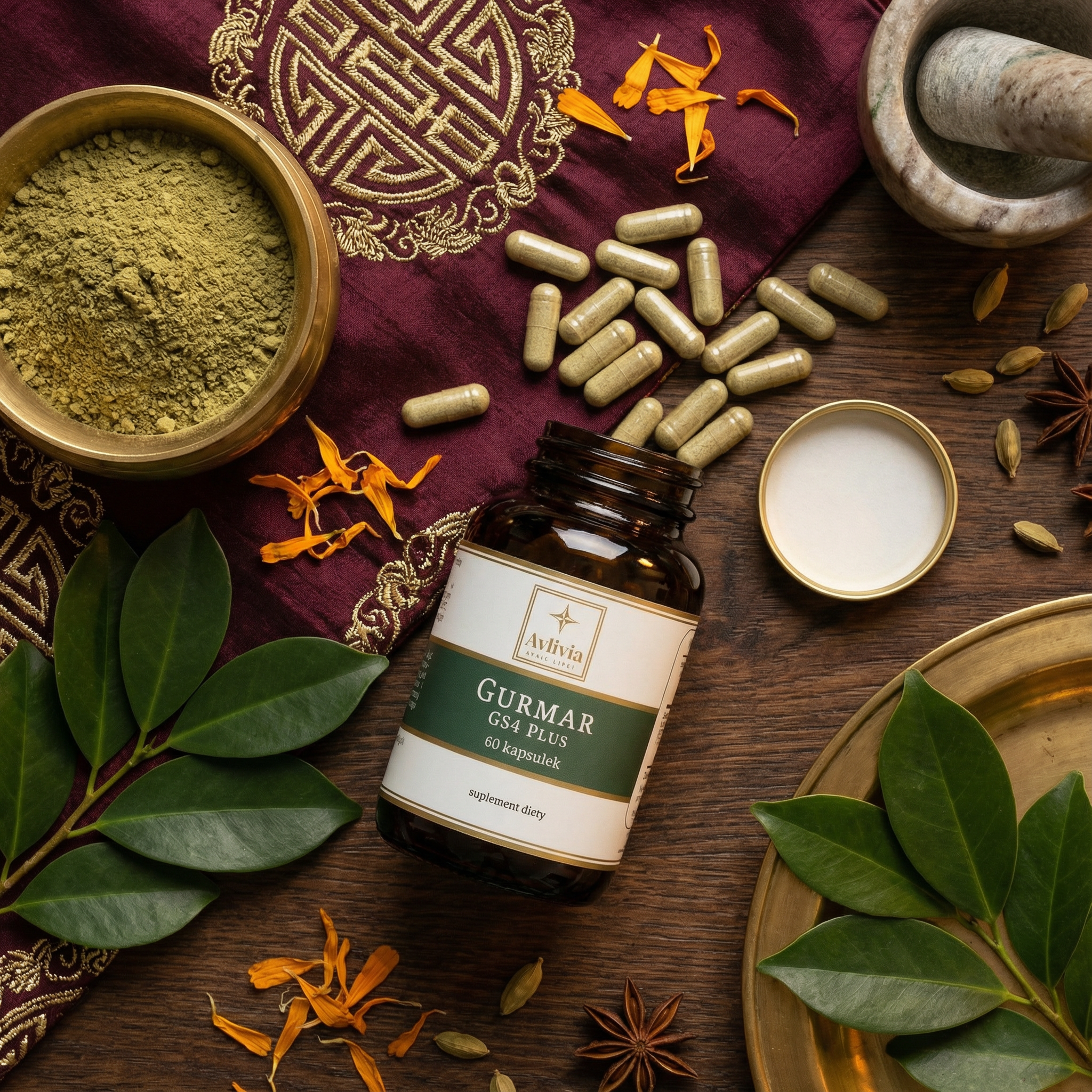 Opakowanie suplementu Gurmar GS4 Plus Avlivia