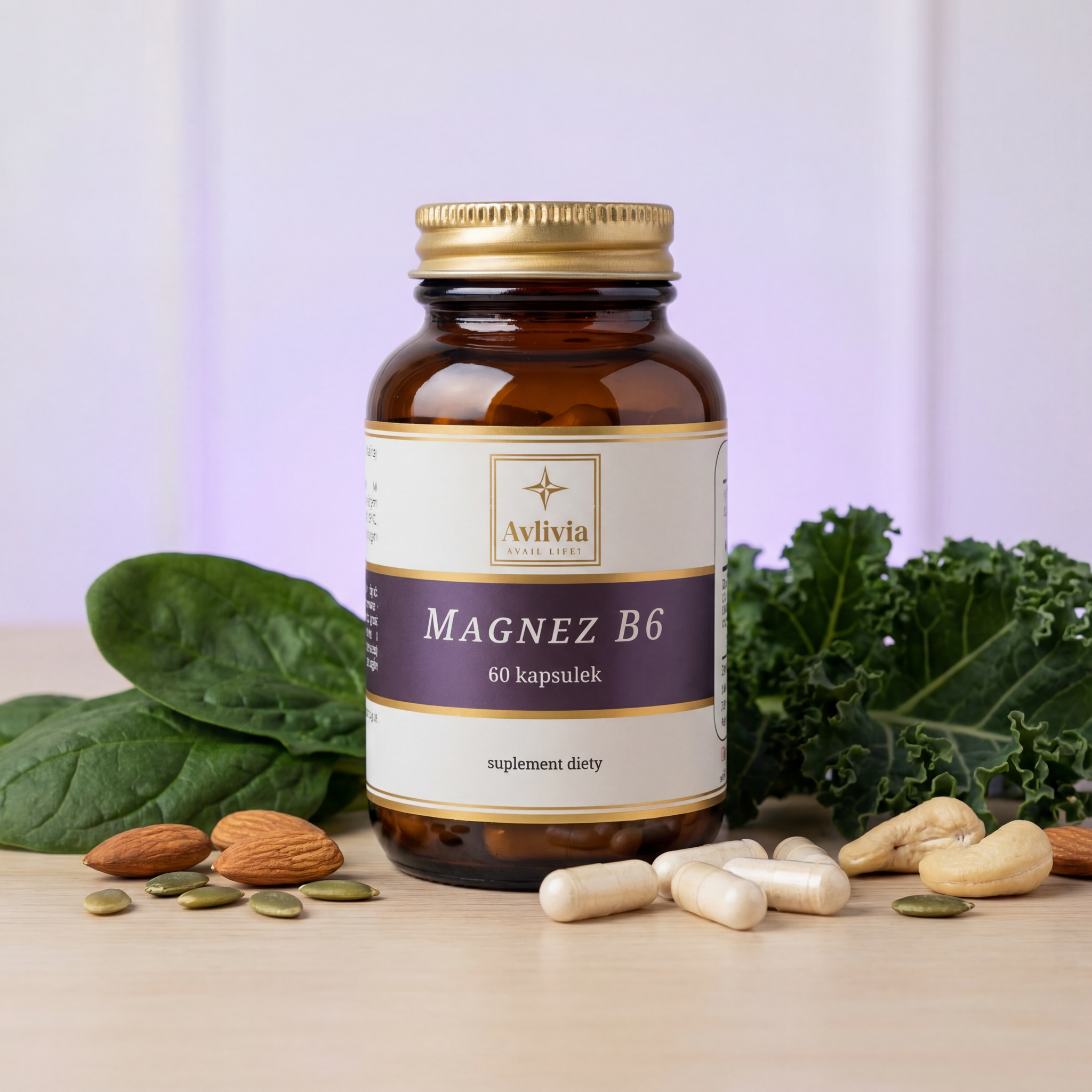 Opakowanie suplementu Magnez B6 Avlivia