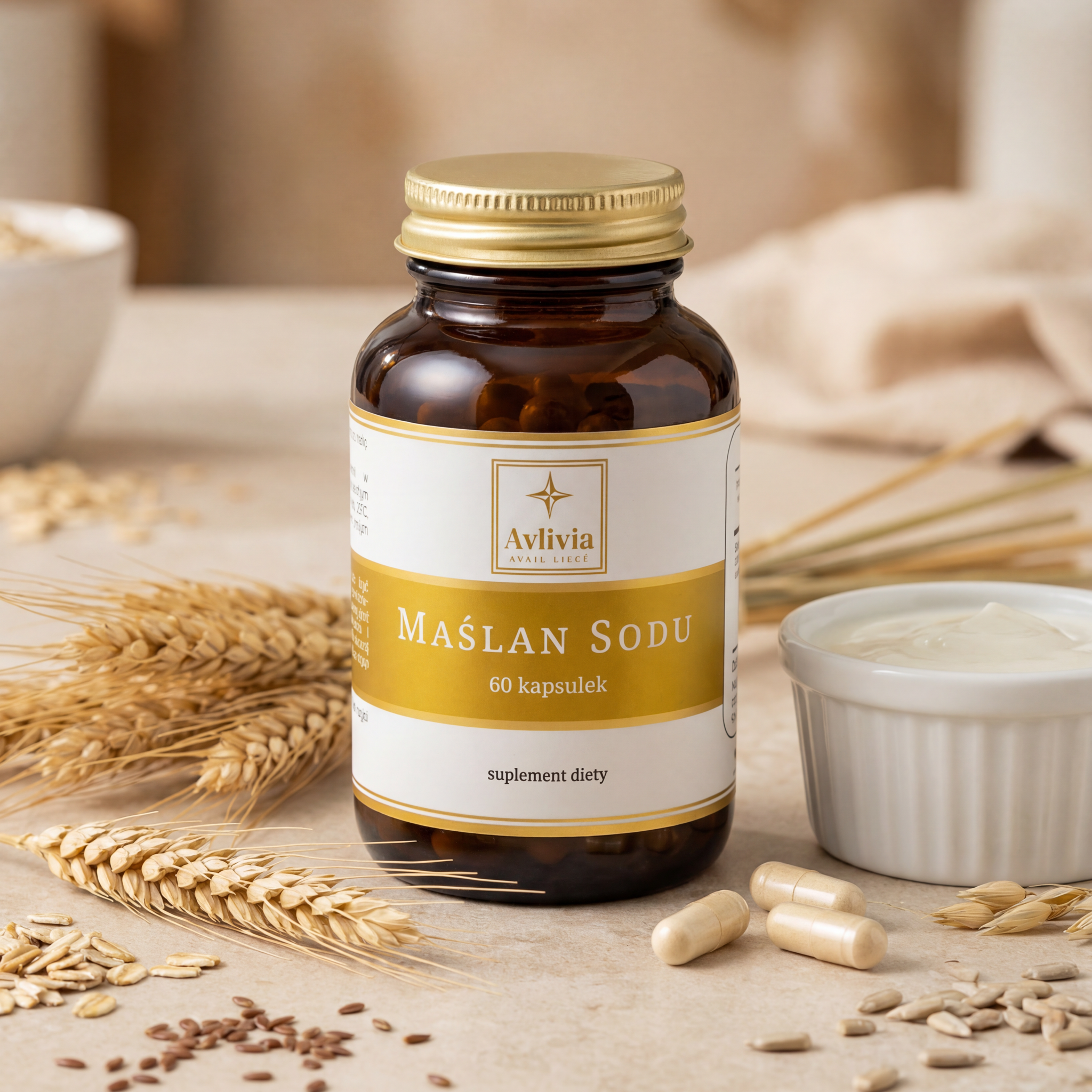 Opakowanie suplementu Maślan Sodu Avlivia